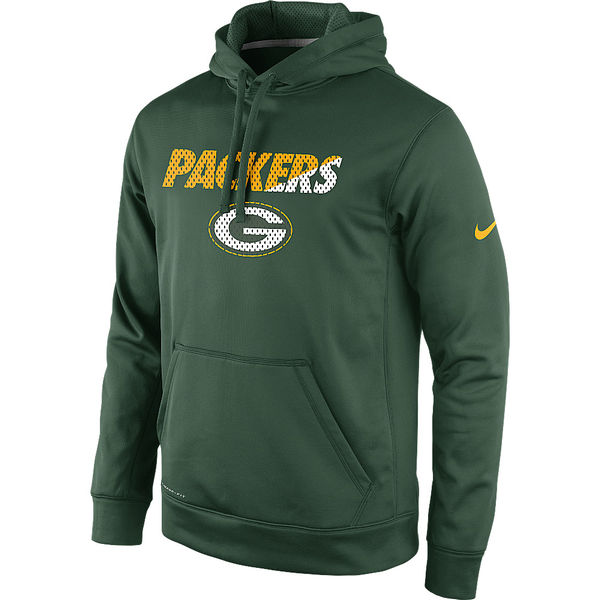 Men Green Bay Packers Nike Kick Off Staff Performance Pullover Hoodie Green